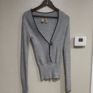 BKE Gray Women's Cardigan Sweater